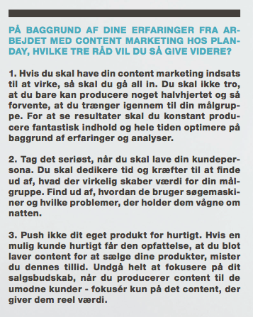 Content marketing-råd fra Planday