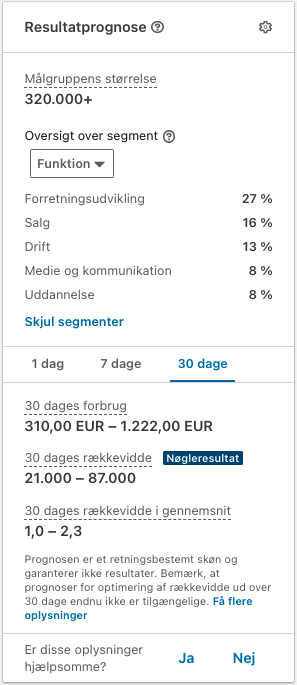 LinkedIn Campaign Manager - Budget - Brand Movers