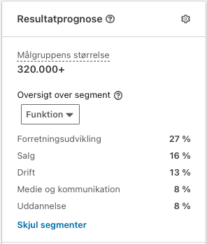 LinkedIn Campaign Manager - Resultatprognose - Brand Movers