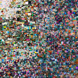 Beeples kunstværk "Everydays, the First 5000 Days" samlet i ét jpg.