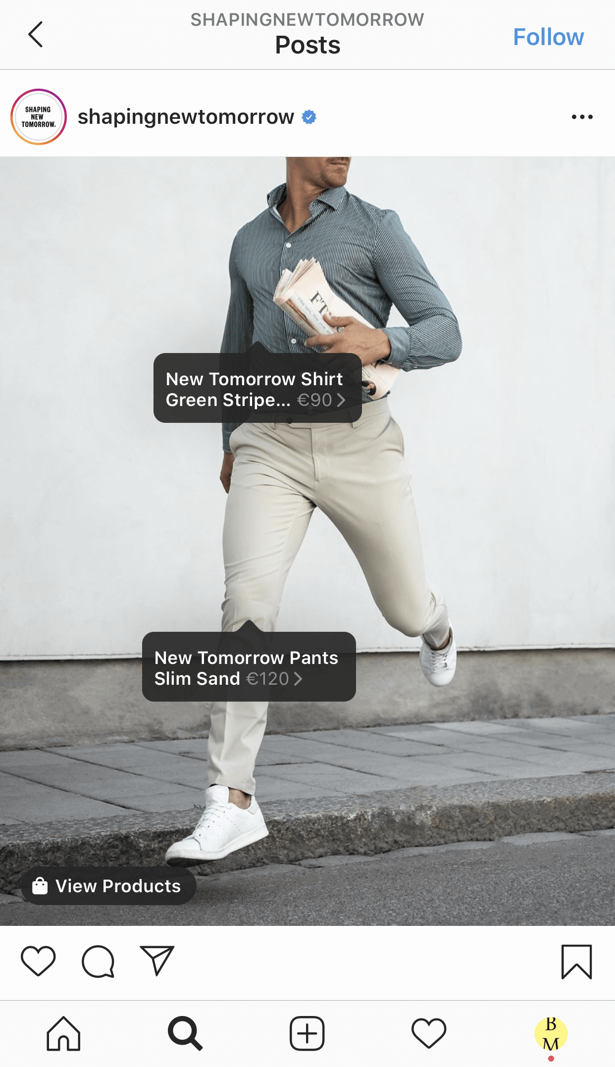 Shaping New Tomorrow Instagram Shopping