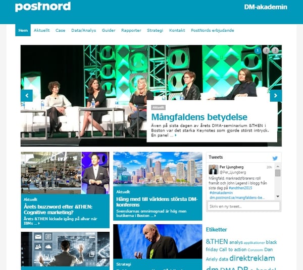 Screenshot af dm.postnord.se