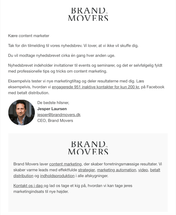 velkomstmail
