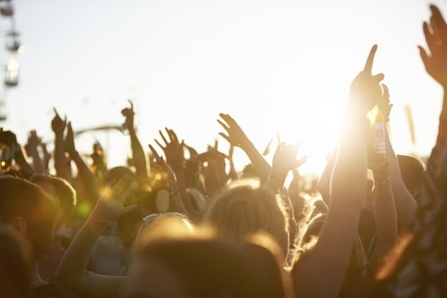 A crowd of people