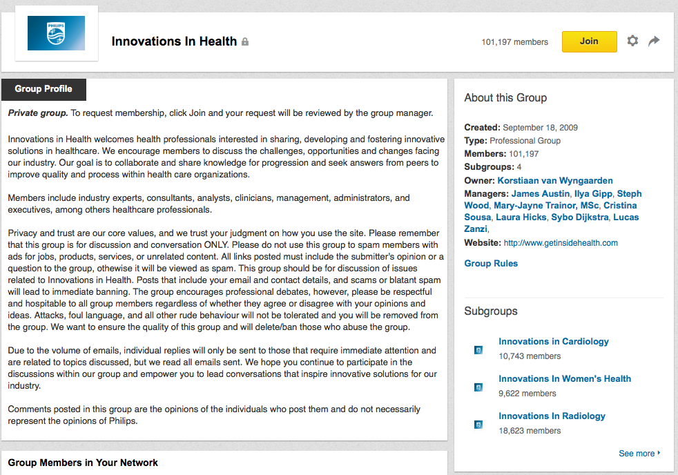 philips linkedin group sponsored