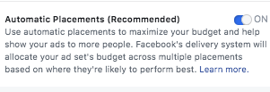 Automatic audience for a Facebook sponsored post 