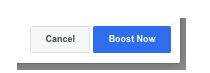 Screen Shot of cancel/boost now for your Facebook sponsored post